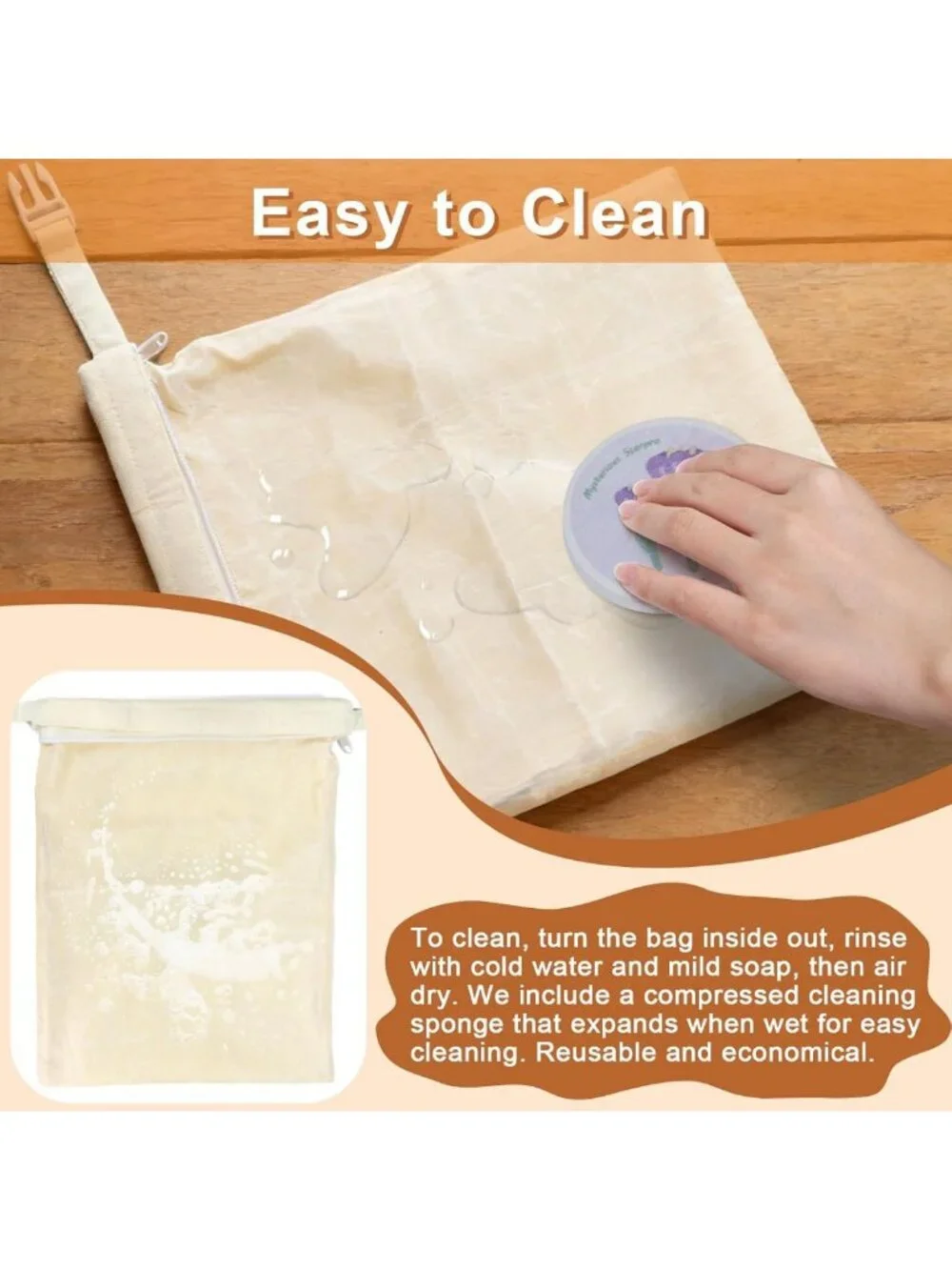 Reusable Organic Cotton Beeswax Bread Bags 2-Pack | Eco-Friendly, Large